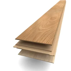 Parquet contrecollé clipsable en chêne blond mat l. 13,9 x L.121 cm x ép.14 mm-