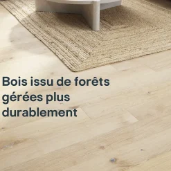 GoodHome Parquet contrecollé clipsable Belve M en chêne verni blanc