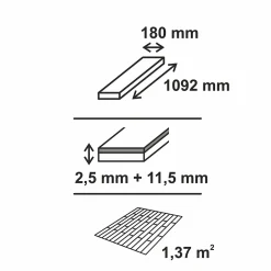 GoodHome Parquet contrecollé clipsable Visby XL en chêne verni blond rustique