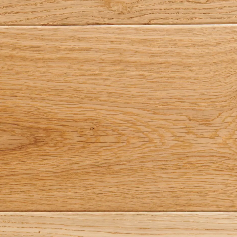 GoodHome Parquet contrecollé clipsable Visby XL en chêne verni blond rustique