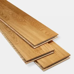 GoodHome Parquet contrecollé clipsable Elkins XXL en chêne verni aspect naturel