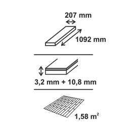 GoodHome Parquet contrecollé clipsable Elkins XXL en chêne verni aspect naturel