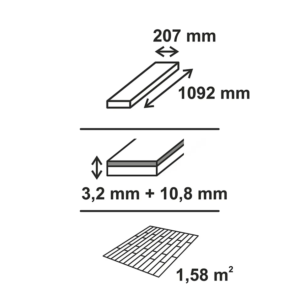GoodHome Parquet contrecollé clipsable Elkins XXL en chêne verni aspect naturel