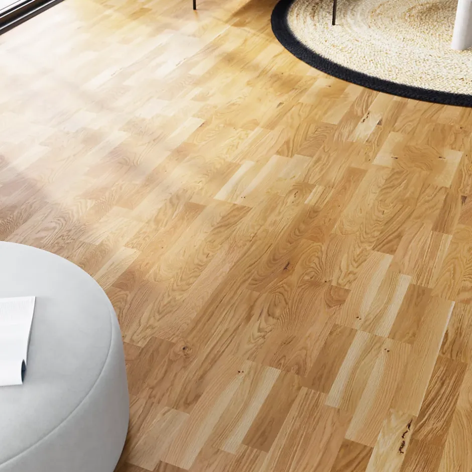 GoodHome Parquet contrecollé clipsable Elkins XXL en chêne verni aspect naturel