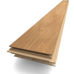 Parquet contrecollé clipsable en chêne blond rustique mat l.13,9 x L.121 cm x ép.12 mm