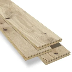 GoodHome Parquet contrecollé clipsable Lulea M en chêne verni naturel rustique