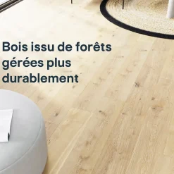 Parquet contrecollé clipsable Lulea XL en chêne vernis naturel rustique-GoodHome