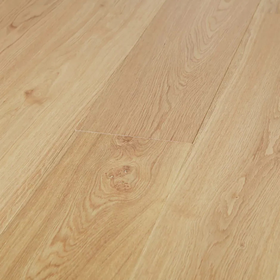 GoodHome Parquet contrecollé clipsable Visby XL en chêne huilé blond