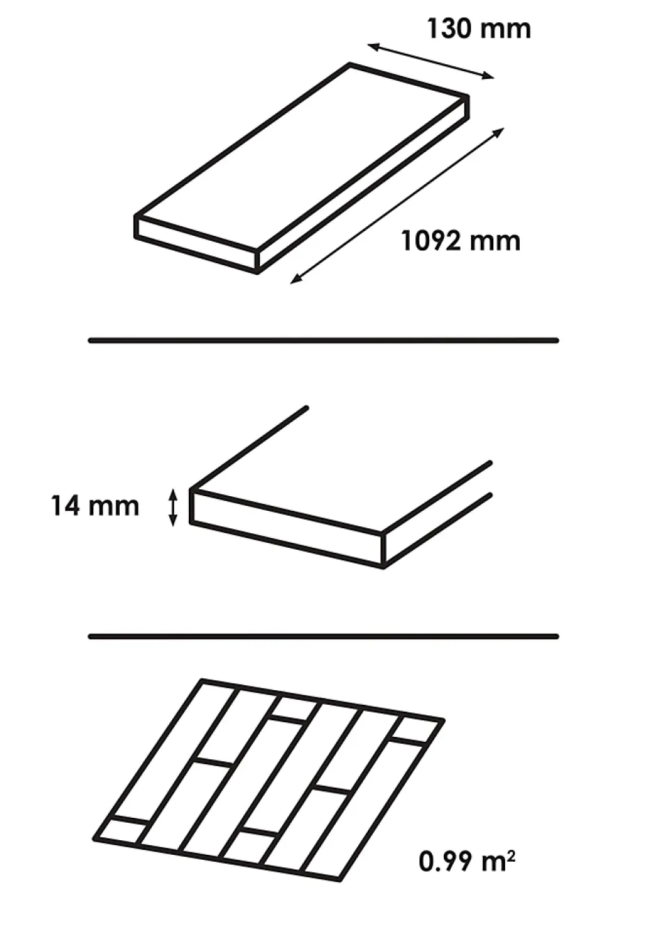 GoodHome Parquet contrecollé clipsable beige chaud mat l.13 x L.109,2cm x ép. 14mm , Lulea