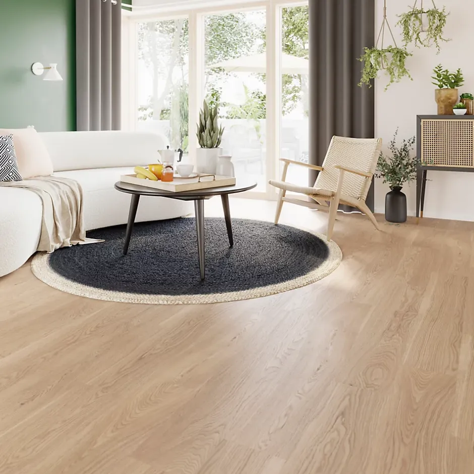 Parquet contrecollé clipsable Lulea XL en chêne huilé naturel-GoodHome Best