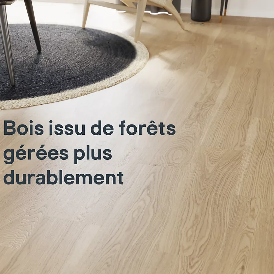 Parquet contrecollé clipsable Lulea XL en chêne huilé naturel-GoodHome Best