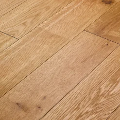 GoodHome Parquet contrecollé clipsable Visby L en chêne huilé blond compatible pièces humides