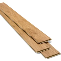 GoodHome Parquet contrecollé clipsable Visby L en chêne huilé blond compatible pièces humides