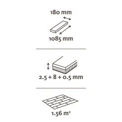 Parquet contrecollé clipsable Goodsir XL en chêne verni coloris naturel-GoodHome Sale