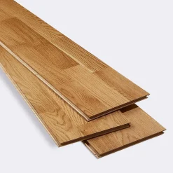 GoodHome Parquet contrecollé clipsable Bishorn XXL en chêne verni aspect naturel