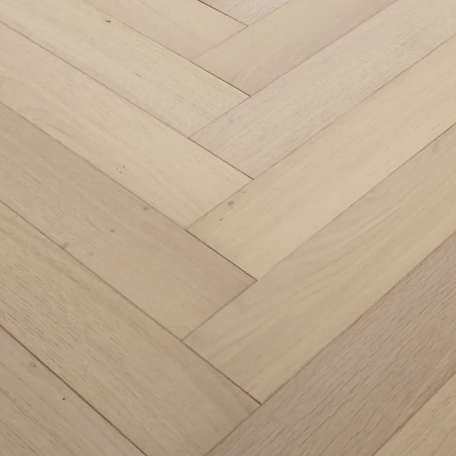 GoodHome Parquet contrecollé clipsable Lulea bâtons rompus en chêne huilé coloris naturel