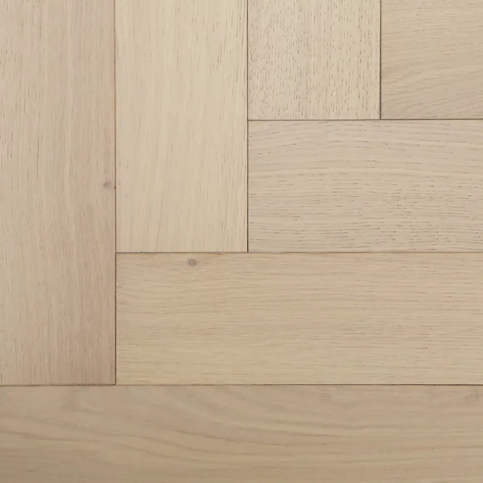 GoodHome Parquet contrecollé clipsable Lulea bâtons rompus en chêne huilé coloris naturel