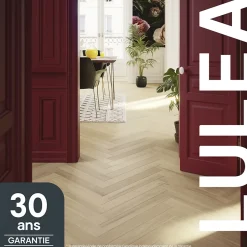 GoodHome Parquet contrecollé clipsable Lulea bâtons rompus en chêne huilé coloris naturel