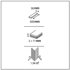 Parquet contrecollé clipsable Skara bâtons rompus en chêne huilé brun rustique-GoodHome