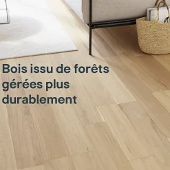 Parquet massif à clipser Lulea M en chêne verni naturel-GoodHome Clearance