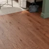GoodHome Parquet massif à clipser Skara M en chêne huilé brun