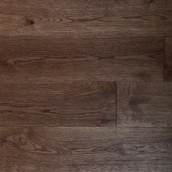 GoodHome Parquet massif à clipser Skara M en chêne huilé brun