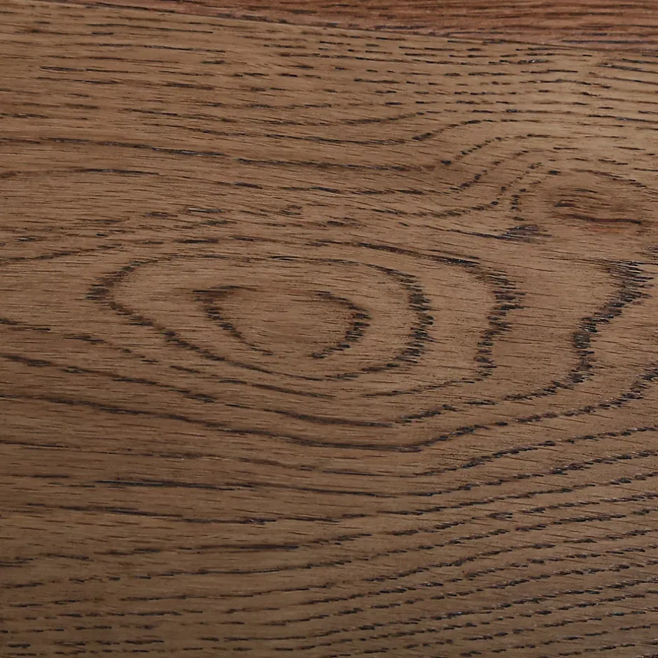 GoodHome Parquet massif à clipser Skara M en chêne huilé brun