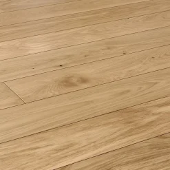 Parquet massif à clipser Visby M en chêne verni blond-GoodHome Clearance