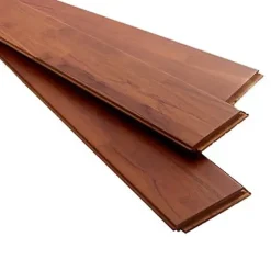 Parquet massif à coller en teck finition vernis mat coloris brun l.12 x ép.1,2 cm- Sale