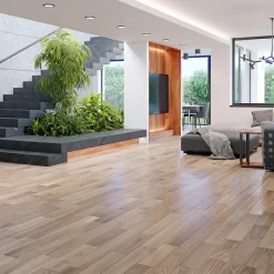 GoodHome Parquet massif à coller Inash M en frêne verni naturel
