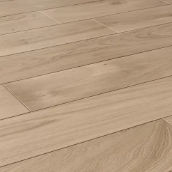 Parquet massif à coller Lulea L en chêne brut naturel-GoodHome Best