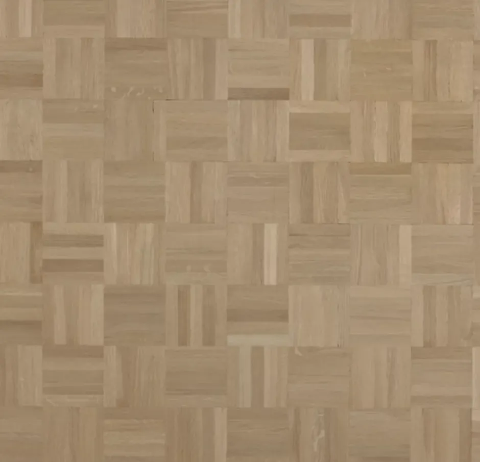 Colours Parquet massif à coller Mosaïque bâtons rompus en chêne brut