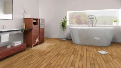 Parquet massif à coller Pattani S pont de bateau en teck