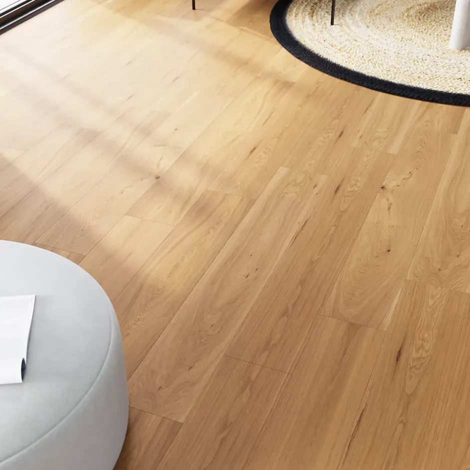 GoodHome Parquet massif à coller Visby XL en chêne huilé blond