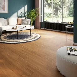 Parquet massif à coller Visby L en chêne huilé blond-GoodHome Sale