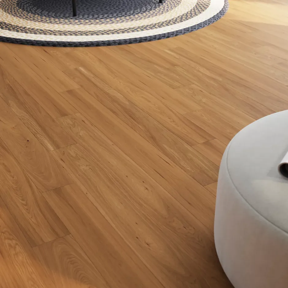 Parquet massif à coller Visby L en chêne huilé blond-GoodHome Sale