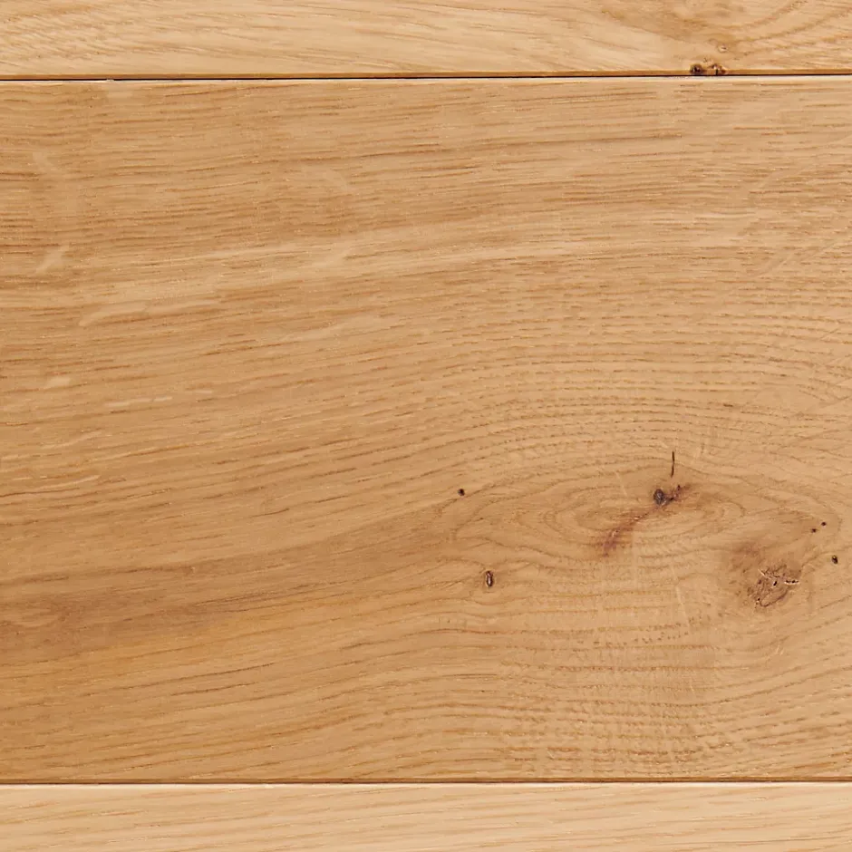 Parquet massif à coller Visby L en chêne huilé blond-GoodHome Sale