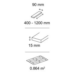 GoodHome Parquet massif à coller Visby S en chêne huilé blond