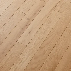 GoodHome Parquet massif à coller Visby S en chêne huilé blond