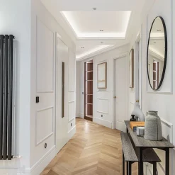 Dileci Parquet massif chêne français, Point de Hongrie / Chevron 600x120x15 mm, Teinte Bois Naturel -