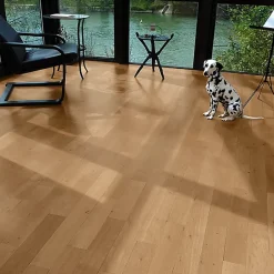 Parquet Naofloor Chêne Massif Verni Naturel l. 11,5cm - Ep. 13mm - Fabrication Française - Choix Premier Bis-Deschaumes Clearance