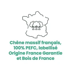 Deschaumes Parquet Naofloor Chêne Massif Verni Naturel l. 11,5cm - Ep. 13mm - Fabrication Française - Choix Authentique