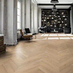 Parquet Point de Hongrie Chêne contrecollé verni brossé Pr Bis Invisible Newcastle 125x15X780mm - 4mm de couche d'usure-Premibel Parquet New