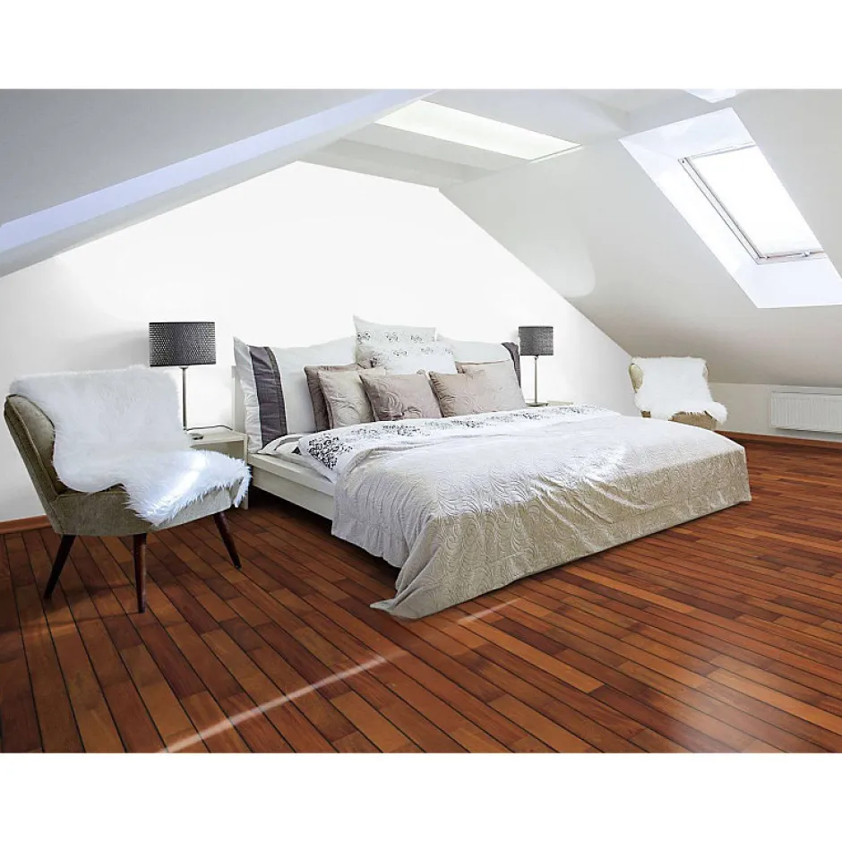 Aelle Carrelage Parquet pont de bateau avec joint de PU intégré en Acajou STEPHANIE