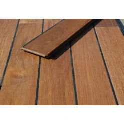 Parquet pont de bateau avec joint de PU intégré en Merbau GABRIELLE-Aelle Carrelage Online