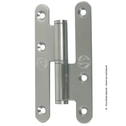 Paumelle parisienne droit bout rond en Inox 140x70 mm-Afbat Discount