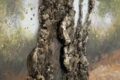 Mauro Ferretti Peinture sur toile avec applications en relief cm 120x3,8x80