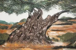 Mauro Ferretti Peinture sur toile avec applications en relief cm 120x3,8x80