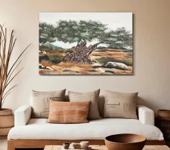 Mauro Ferretti Peinture sur toile avec applications en relief cm 120x3,8x80