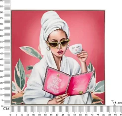 Peinture sur toile laquée avec cadre 82x4x82 cm-Mauro Ferretti Sale